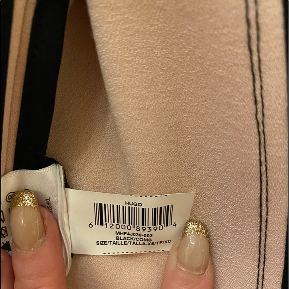 BCBGMAXAZRIA Jacket | Black & Pink Hugo Color Bomber Jacket | XS - Picture 11 of 15